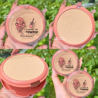 ​ แป้งพัฟ แป้งพัฟกันน้ำ แป้งผสมรองพื้น Kiss beauty​ Powder บางเบา​ ปกปิดรอยดำ รอยสิว คุมมัน กันน้ำ กัน​เหงื่อ ติดทน