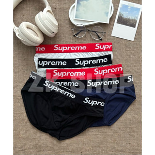 🔥พร้อมส่ง🔥กางเกงในชาย Supreme ทรง Brief ผ้าดี ขอบสวยใส่สบาย