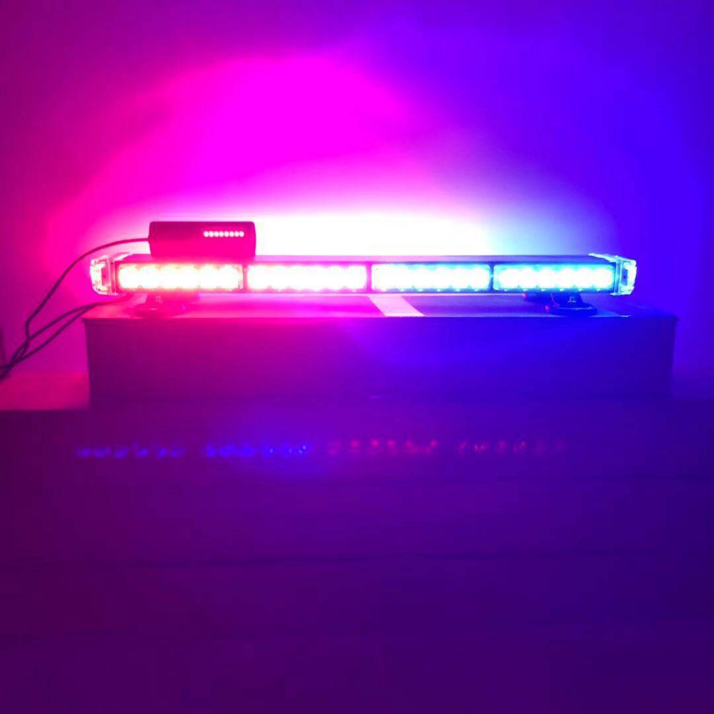 ไฟไซเรน 316-4 ติดหลังคา 4 ท่อน 4 หน้า หลอดไฟ LED ความยาว 67 CM 12v-24v(สีเหลือง) (แดง) (แดง-น้ำเงิน) - รูปที่ 4