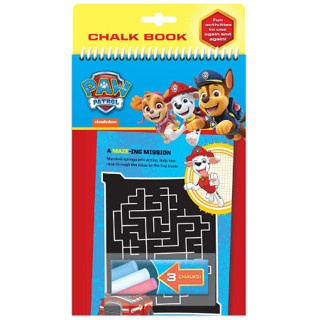 Paw Patrol Chalk Book With 7 wipe-clean pages and 3 sticks of chalk