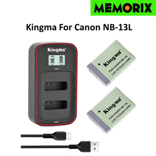 KingMa Canon NB-13L battery (1010mAh), includes a battery protective box for Canon G7X3 G7X camera