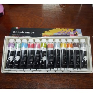 สีอะคริลิคพาสเทล 12 สี