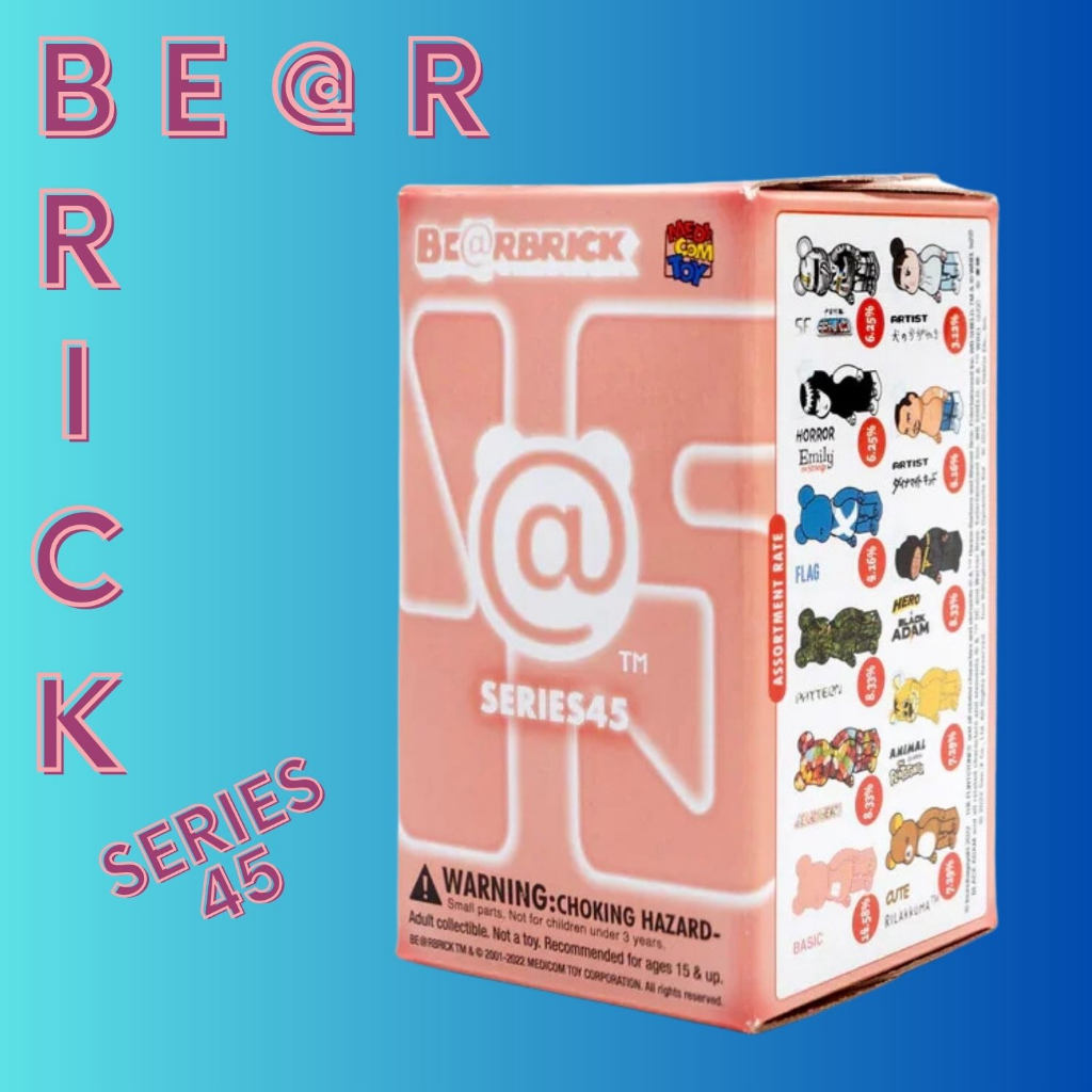 [แบบสุ่ม] Bearbrick Series 45 ขนาด 100% แบบสุ่มลุ้นตัวพิเศษ ใหม่ ของแท้ 100% แบร์บริค แบร์บริคจากญี่