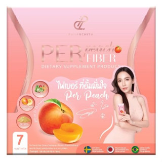 *สินค้าพร้อมส่ง*ปนันชิตา เพอร์พีช ไฟเบอร์ ดีท็อก Pananchita Per Peach Fiber Detox by นุ้ย สุจิรา [7 ซอง/กล่อง] [1 กล่อง]