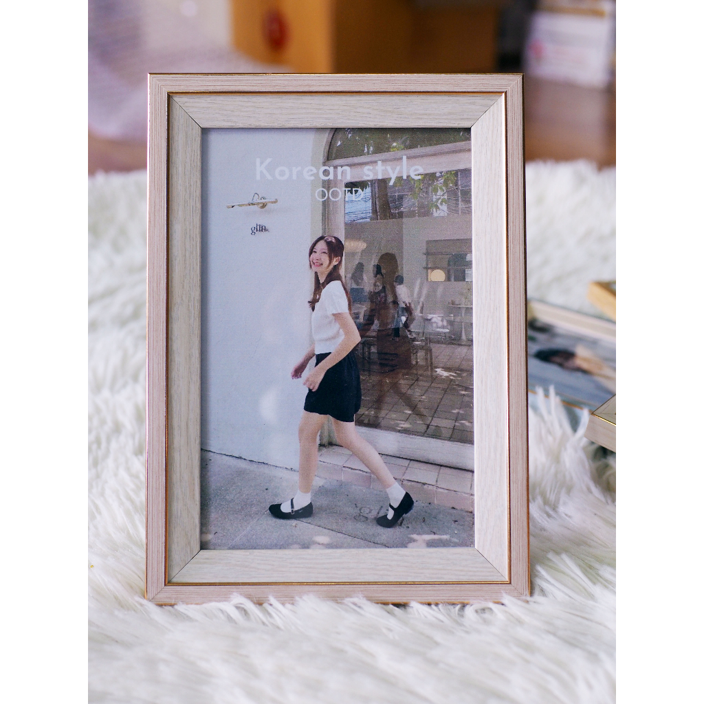 กรอบเกียรติบัตร กรอบรูปเกาหลี A4 กรอบรูปกระจก ตกแต่งบ้าน **เฉพาะกรอบ ไม่รวมรูป** ราคา ถูกที่สุด ดีลบีเคเค แกลเลอรีภาพที่ 5