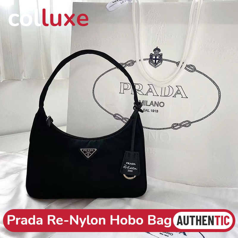 💯ของแท้ปราด้า Prada Re-Edition 2000 &amp; 2005 Re-Nylon Mini Bag Hobo Bag กระเป๋าสะพายไนลอนผู้หญิง กระเป๋ากุ๊ย