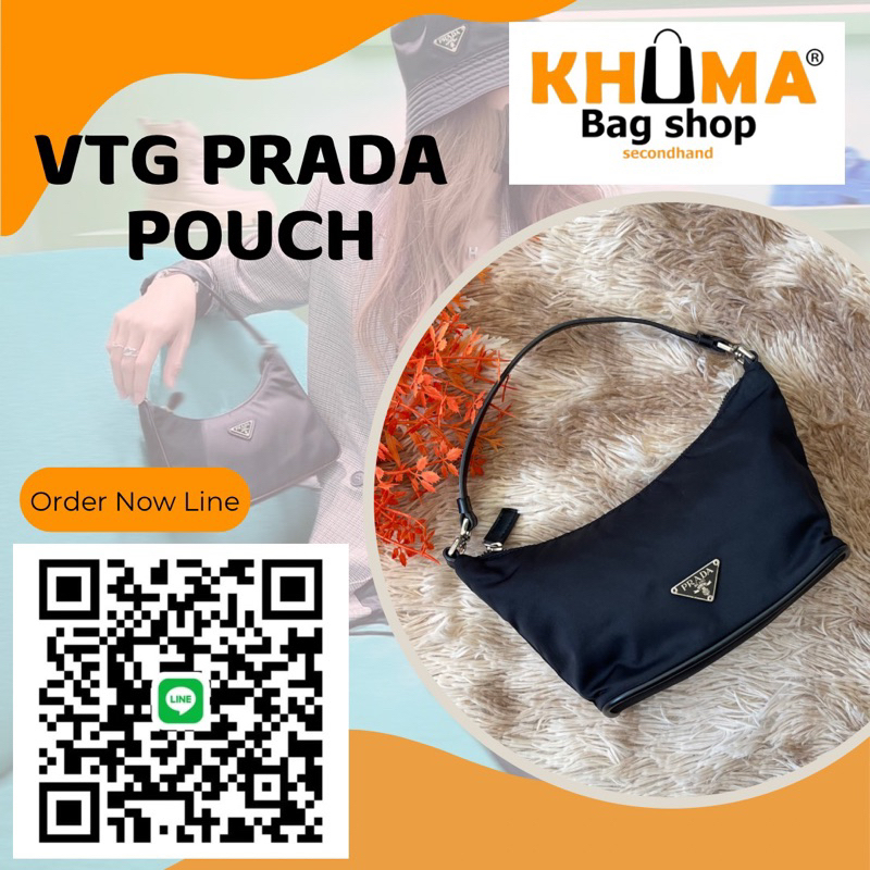 VTG PRADA NYLON POUCH BAG