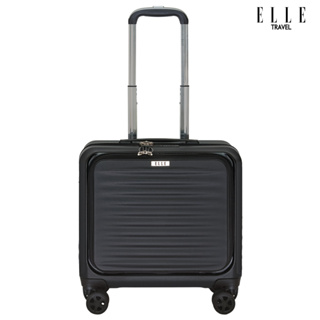 ELLE Travel 16" Under seater Laptop Luggage 100% Polycarbonate (PC), Ripple Collection, Black Color