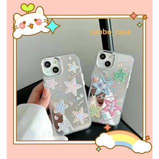 🎁ส่งของขวัญ🎁เคสไอโฟน สำหรับ 11 14 for iPhone Case 13 12 Pro Max เรียบง่าย ดาว กระจกเงา กันกระแทก เคสนิ่ม เคสโทรศัพท์