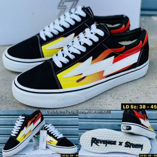 รองเท้า Vans x Revenge Storm ลายไฟ ส่งฟรี