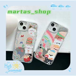 ❤️ส่งของขวัญ❤️ เคสไอโฟน 11 12 13 14 Pro Max สไตล์คู่รัก พื้นผิวกระจก ความคิดสร้างสรรค์ Case for iPhone สาวน่ารักหัวใจ