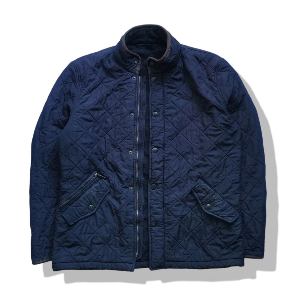 BARBOUR Navy Blues Powell Quilted Jacket รอบอก 46”