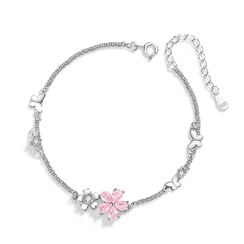 สร้อยข้อมือ เงินแท้ 92.5% ส่งฟรี EMS ♡ รุ่น Cecily ♡ - ( #P10 )