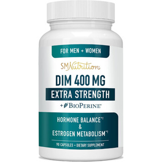 SMNutrition’s DIM 400 mg Extra Strength for Men + Women 90 Capsules เพื่อความสมดุลและเผาผลาญของฮอร์โมนผู้ชายและผู้หญิง