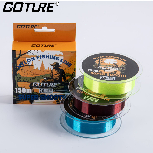 GOTURE สายเอ็นตกปลา เอ็นไนล่อน ความยาว150M เบอร์1.2/2.0/4.5/6.0/8.0 จัดส่งจากไทย