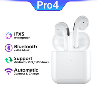 หูฟังบลูทูธไร้สาย TWS Pro 4 / Pro5 เสียงดี เชื่อมต่อง่าย หูฟังสเตอริโอ ควบคุมสัมผัส พร้อมไมโครโฟน สําหรับ I-OS / Android