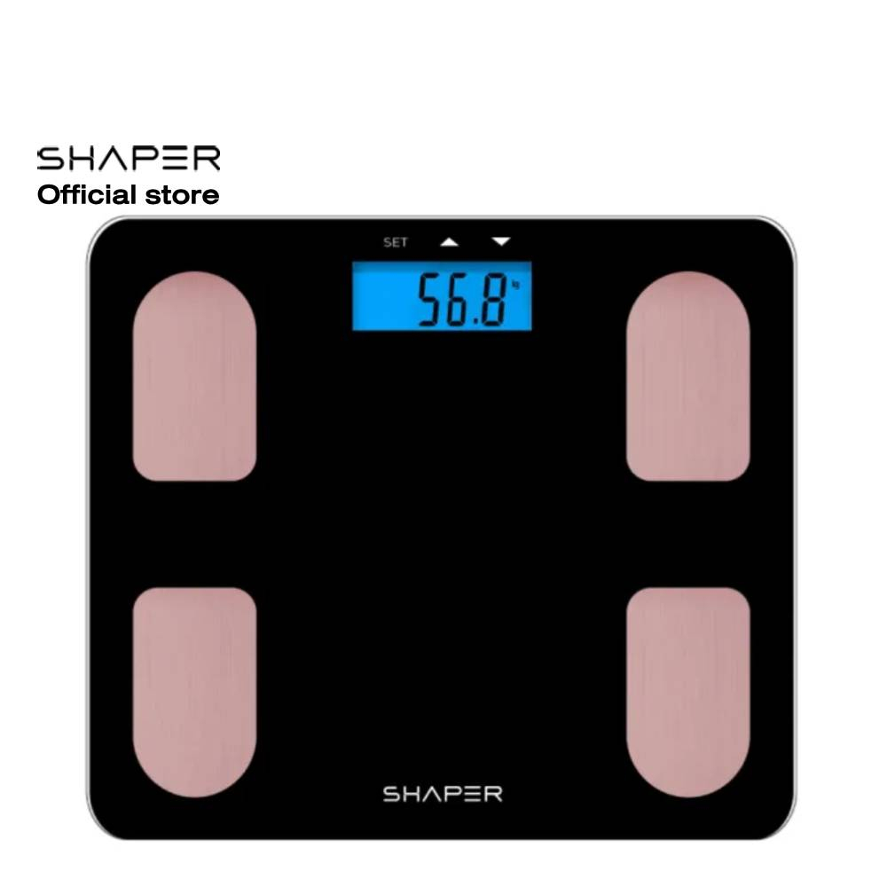 SHAPER เครื่องชั่งน้ำหนักบุคคลวัดองค์ประกอบในร่างกายแบบดิจิทัล รุ่น SF-959 สีดำ
