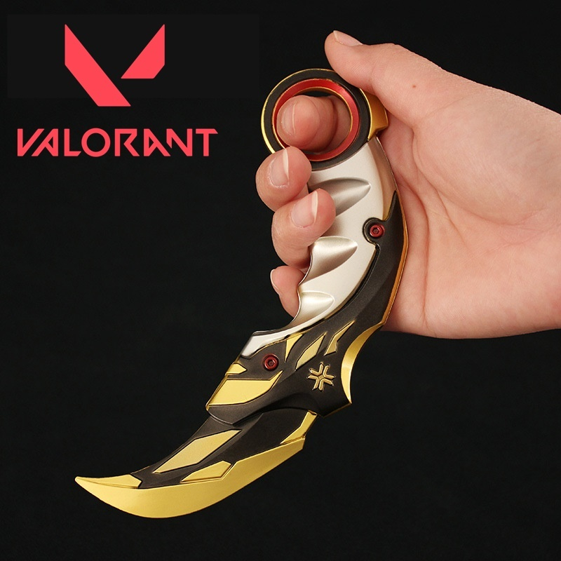 💥 ส่งใน 24 ชม. โมเดลคารัมบิต Champions 2021 Karambit จากเกมส์ VALORANT ขนาด 16 cm.พร้อมฐานวางและซองหนัง