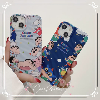 🔥สไตล์ใหม่🔥เคสไอโฟน iphone 11 14 Pro Max การ์ตูน น่ารัก เครยอนชินจัง ขอบเต็ม เคส iphone 12 13 Pro Case for iPhone