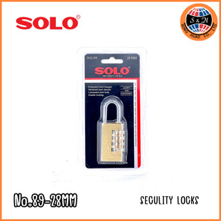SOLO SECULITY LOCKS กุญแจโซโลแบบล็อครหัส รุ่นNO.89-28 MM