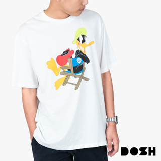 DOSH OVERSIZED SHORT SLEEVE T-SHIRTS WB เสื้อยืดโอเวอร์ไซส์ DWAOMT5004-OW