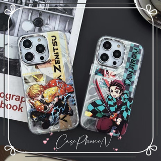 🔥สไตล์ใหม่🔥เคสไอโฟน iphone 11 14 Pro Max การ์ตูน นักฆ่าผี ขอบเต็ม ป้องกันการตก เคส iphone 12 13 Pro Case for iPhone