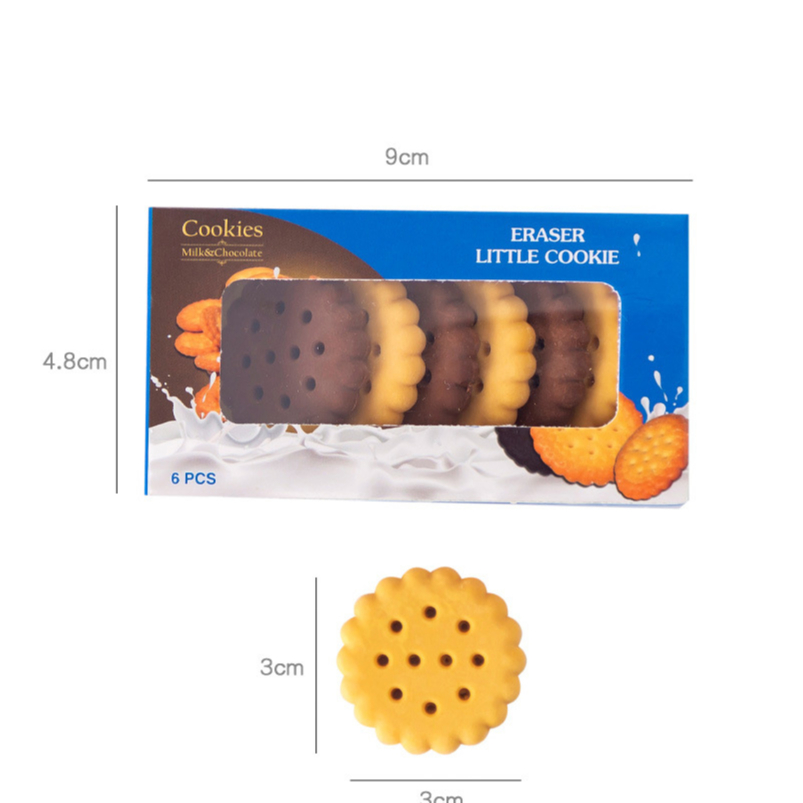 ยางลบคุ๊กกี้ ยางลบบิสกิตน่ารัก อุปกรณ์การเรียน เครื่องเขียน ยางลบดินสอ ยางลบแฟนซีราคาต่อชิ้น/ERA-010