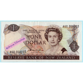 ธนบัตรนิวซีแลนด์  One dollar ปี 1981