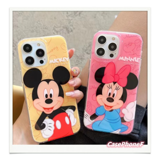 ✨ส่งของขวัญ✨เคส for iPhone 11 14 Pro Max Case for iPhone 12 13 ป้องกันการตก การป้องกัน มิกกี้ การ์ตูน สไตล์วรรณศิลป์