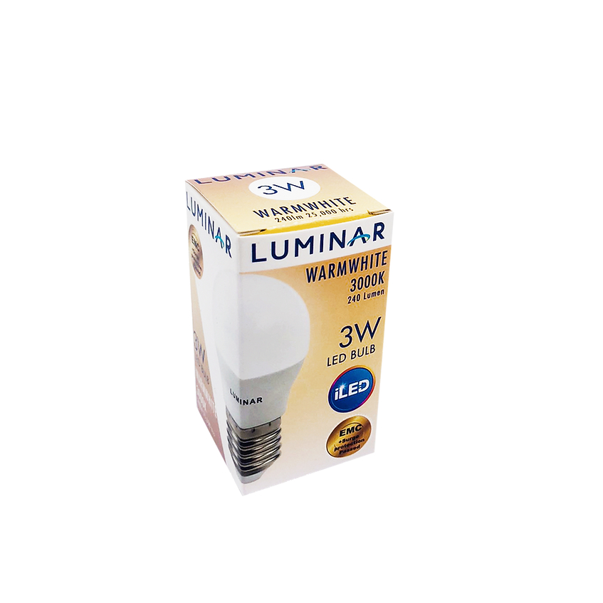 หลอดไฟ LED G45 LUMINAR 3W WARMWHITE