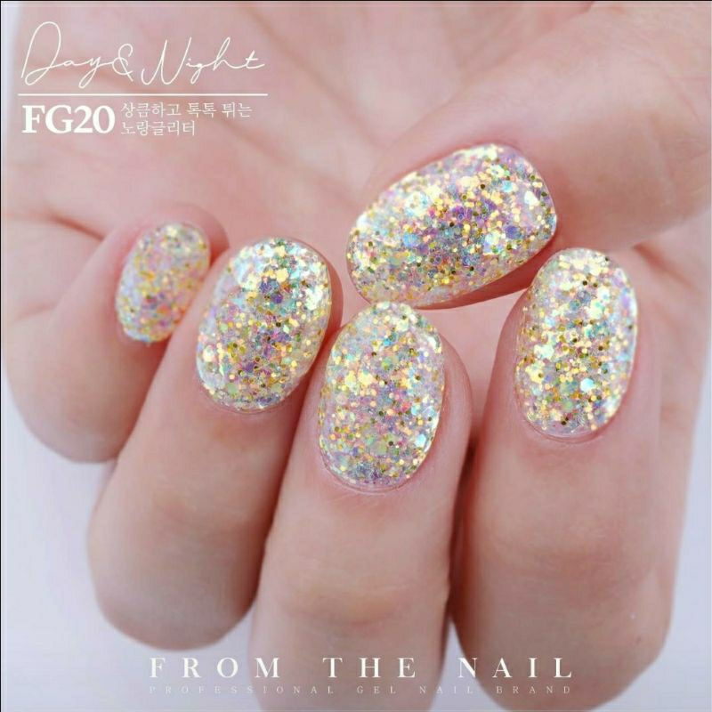 แยกขาย สีเจลเกาหลี Glitter#FG20 FROM THE NAIL Korea ของแท้นำเข้าจากเกาหลี พร้อมส่ง