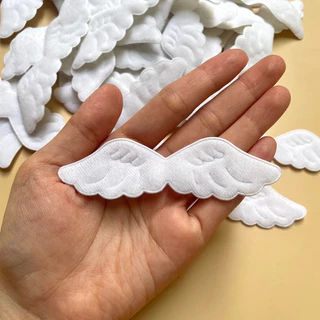ตัวตกแต่งปีกนางฟ้าสีขาว 10x3 cm (10ชิ้น)