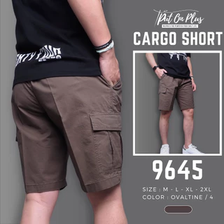 ⚡GW⚡9645 กางเกงขาสั้น ผู้ชาย เอวยืด คาโก้ ผ้าคอตต้อน สีพื้น ยาว 19.5 นิ้ว ไซส์ 30-40 Goodwin Brand