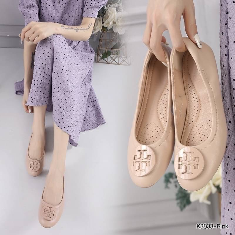 สินค้าพร้อมส่ง รหัสสินค้า K3833 รองเท้าคัชชู ส้นแบน หัวมน