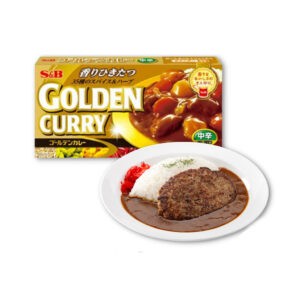 แกงกระหรี่สำเร็จรูปแบบก้อน S&amp;B GOLD Curry เผ็ดกลาง 198G