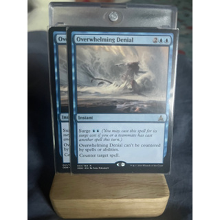 การ์ด MTG Overwhelming Denial Blue Magic the gathering EDH รุ่น OGW สภาพ Ex-Nm