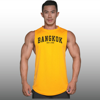 BANGKOK เสื้อแขนกุดเว้าแขนกว้าง Drop Arm Sleeveless Muscle Shirt