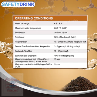 EZYTEC สารกรองน้ำ แมงกานีส Manganese Zeolite 25 ลิตร