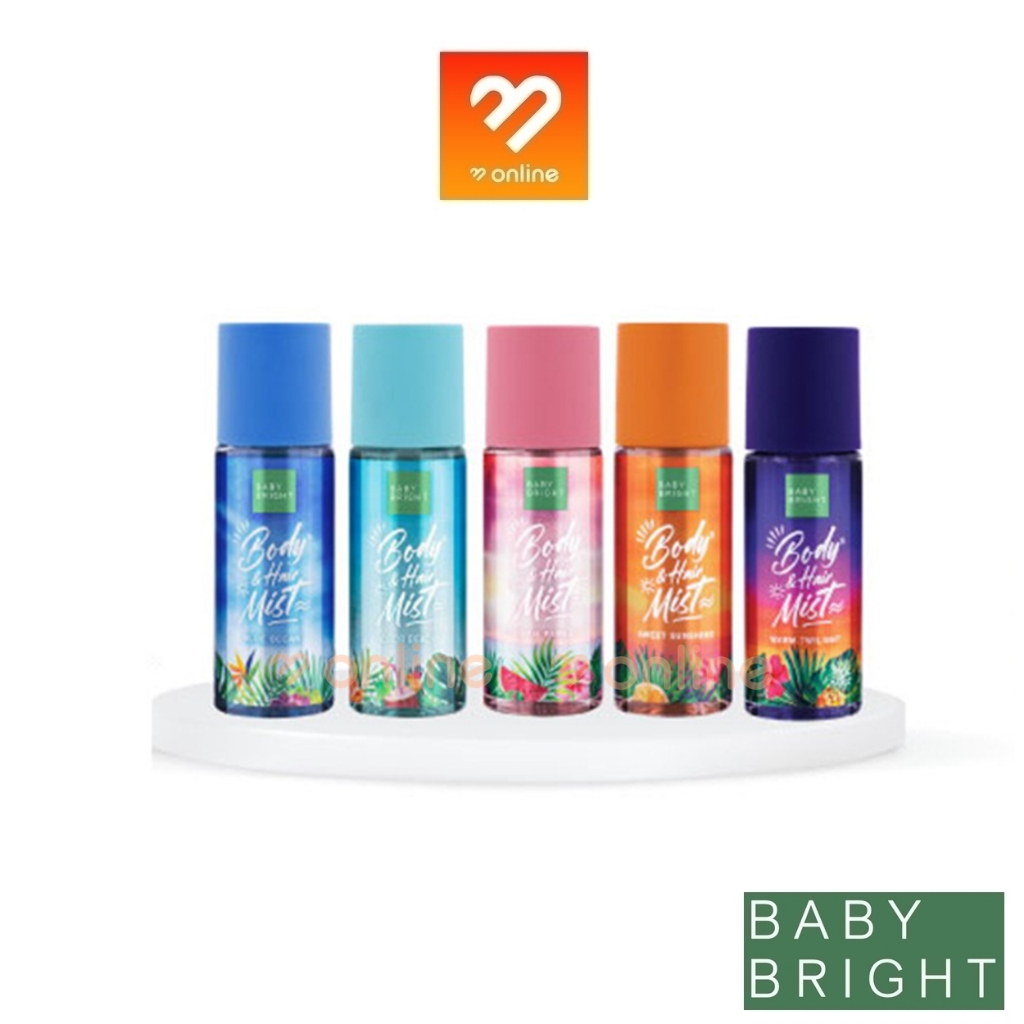 BABY BRIGHT BODY & HAIR MIST 50ml. เบบี้ไบร์ท บอดี้แอนด์แฮร์มิส สเปรย์ฉีดผิวและผม