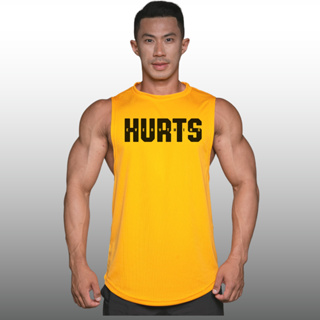 HURTS เสื้อแขนกุดเว้าแขนกว้าง Drop Arm Sleeveless Muscle Shirt