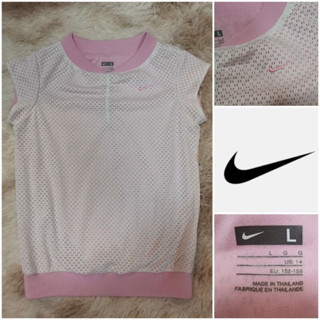 แท้💯% NIKE เสื้อออกกำลังกาย size​ L​ (หญิง)​