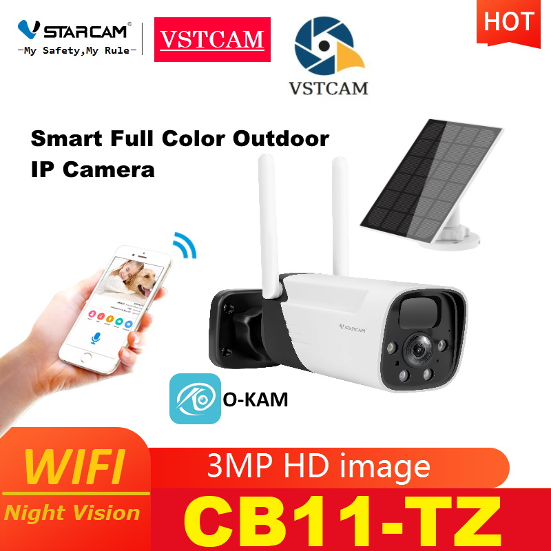 Vstarcam CB11 ความละเอียด 2 ล้านพิกเซล กล้องวงจรปิดไร้สาย กล้องนอกบ้าน Outdoor พร้อมแผงโซลล่าเซลล์