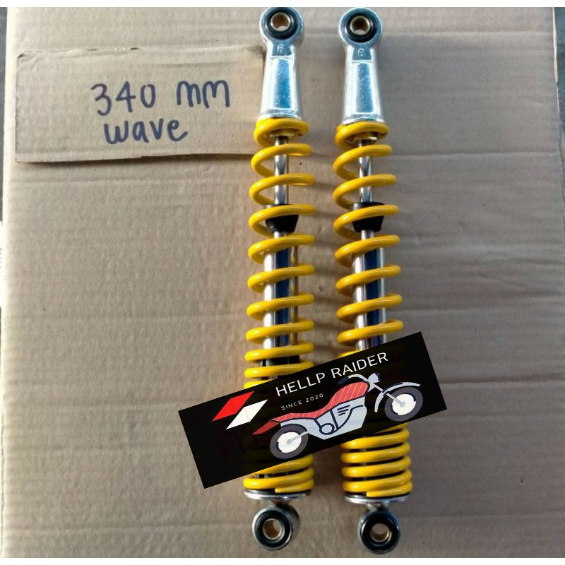 โช้คหลัง honda wave ทุกรุ่น โช้ค เวฟ  โช๊ค  โช้คคู่ ใช้ได้กับ wave ทุกรุ่น สูง 340 mm สินค้ามีรับประ