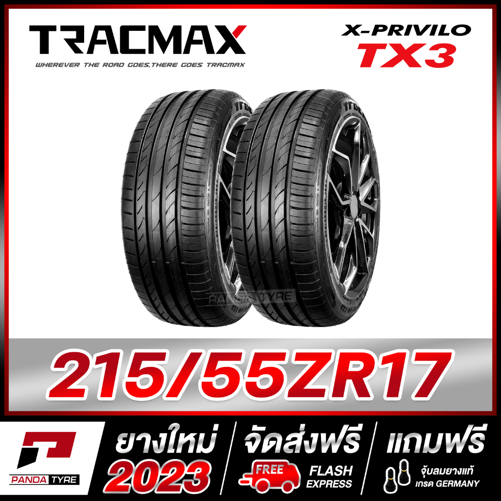 TRACMAX 215/55R17 ยางรถยนต์ขอบ17 รุ่น TX3 x 2 เส้น (ยางใหม่ผลิตปี 2023)