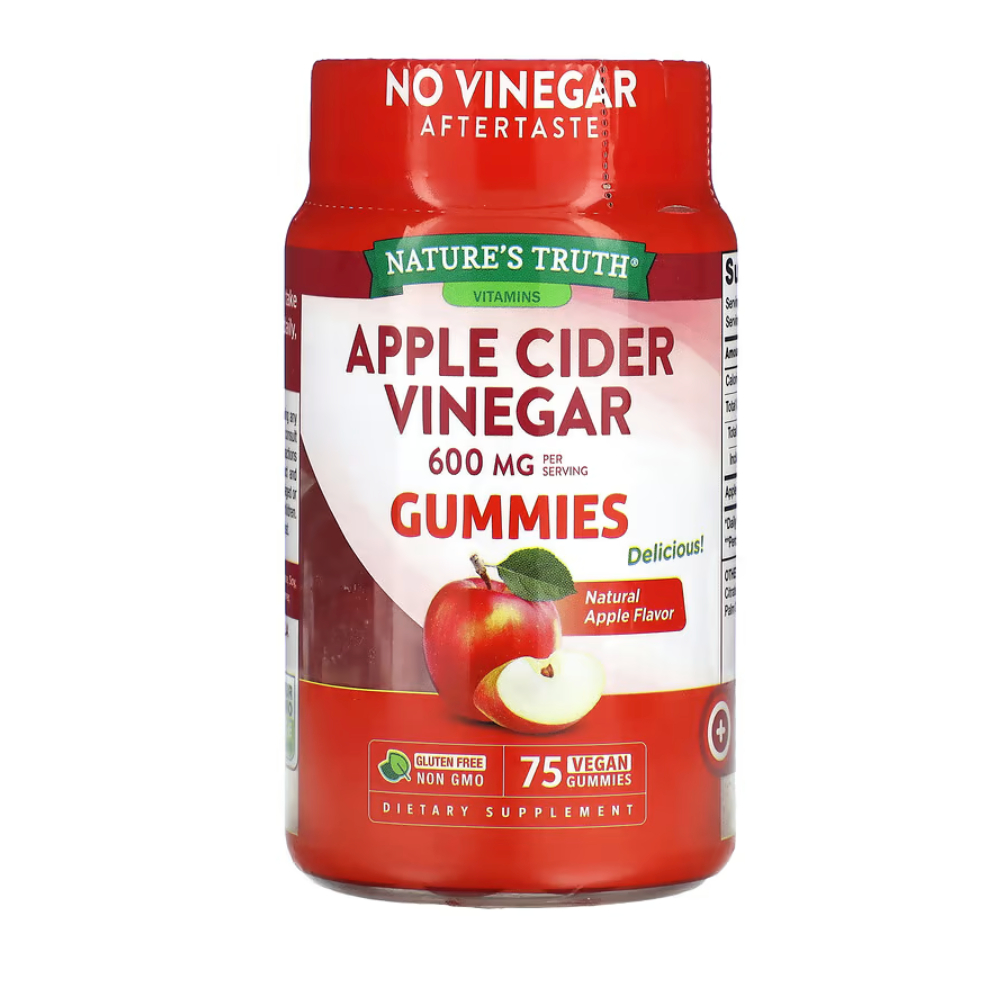 Nature’s Truth Apple Cider Vinegar Apple 600 mg 75 Vegan Gummies