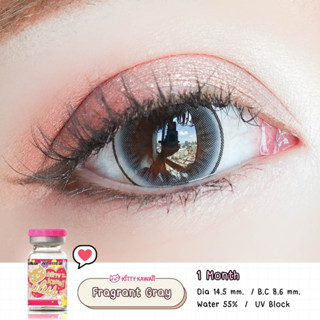 [ ใหม่!! ] คอนแทคเลนส์ คิตตี้ คาวาอิ Fragrant Gray ค่าสายตา