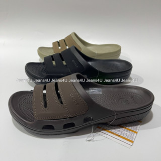 รองเท้า Crocs Slide แบบสวม สายหนัง สวยใหม่ 40---45