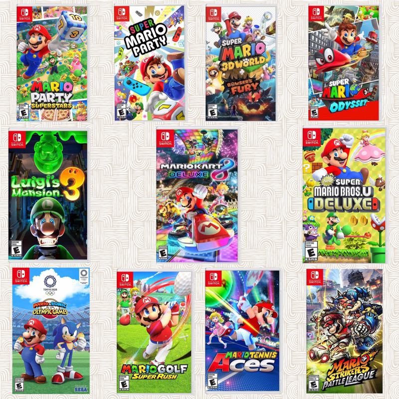 รวม แผ่นเกม Mario Nintendo switch มือ1 สินค้าพร้อมส่ง