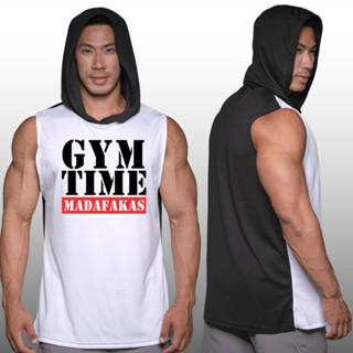 GYM TIME เสื้อฮู้ดแขนกุด Sleeveless Hoodies