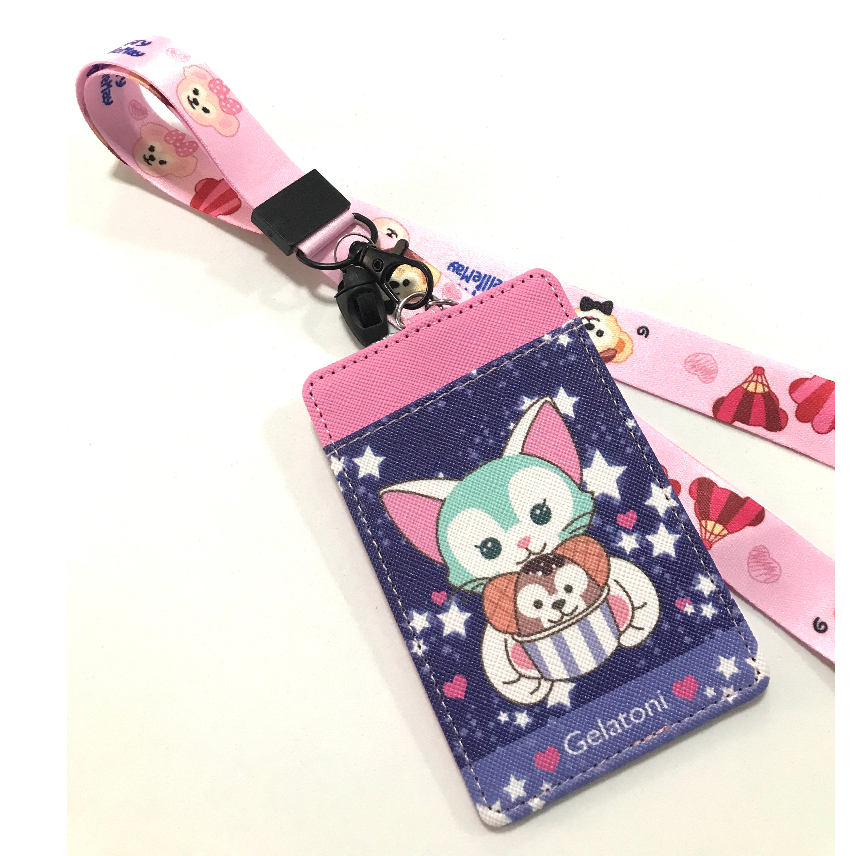 GLTN DF  สายคล้องคอ สายคล้องบัตร ที่ใส่บัตร ซองใส่บัตร พร้อมสายคล้องคอ ลาย GELATO  P งานดี สวยงาม สำ